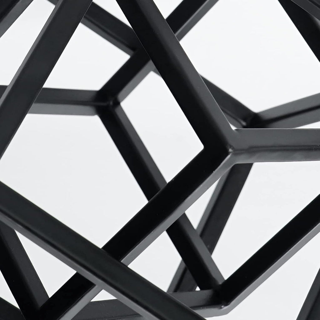 Small Geometric Sculpture, Metal Cube Decorative Ornaments Modern Home Decor Accent