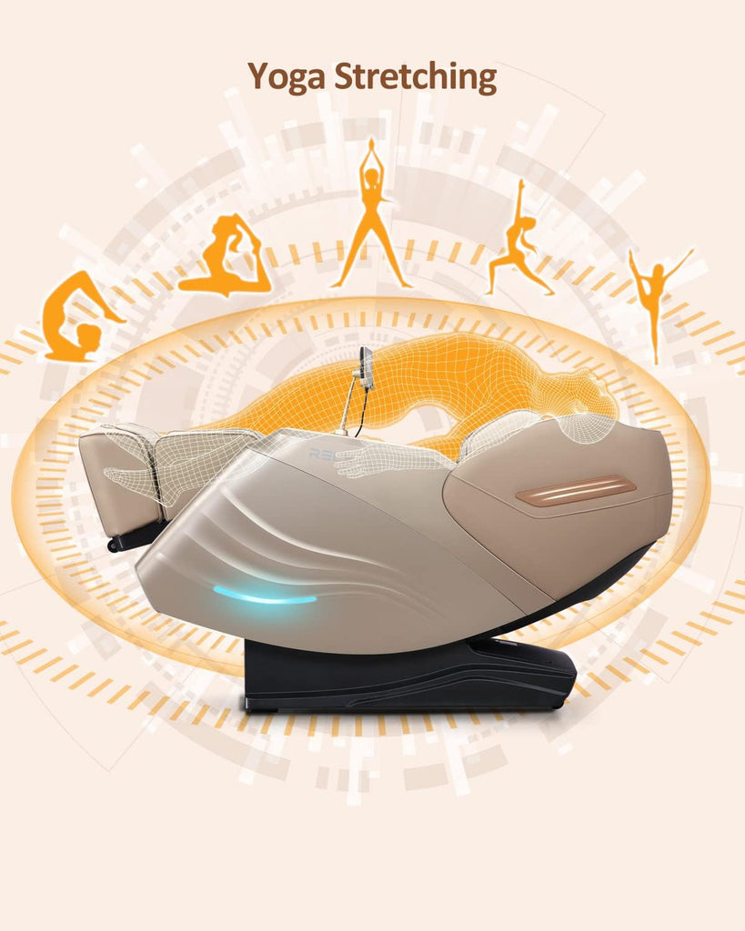 Massage Chair Full Body with Body Scan, Zero Gravity, SL-Track, Cream | 20 Modes Shiatsu Massage Chair Built-in Heat