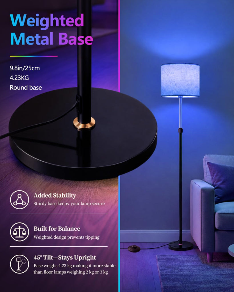 Smart RGBCW Floor Lamp, Alexa & Google Assistant