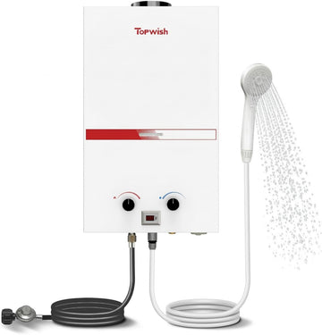 Portable Propane Water Heater Tankless, 10L 2.64GPM Instant Gas Hot Water Heater 68