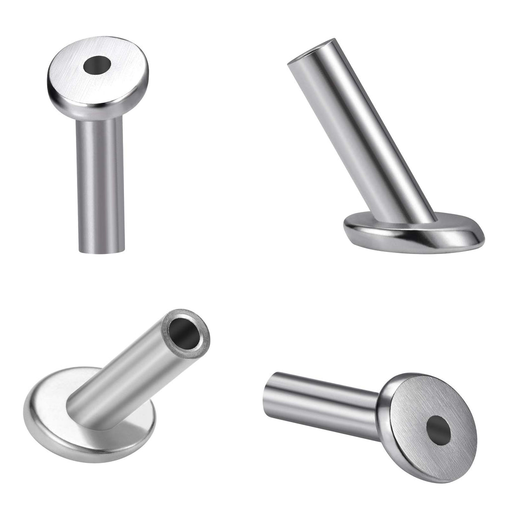 30 Pack T316 Marine Grade Stainless Steel 30 Degree Angle Beveled Protector Sleeves, Wood Post Protector Sleeve for