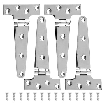 4 Pcs 6 Inch Heavy Duty T-Strap Gate Hinge for Shed Gate