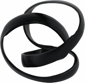 Metal Decorative Object - Minimalist Shelves & Coffee Table Decor - Aluminum Knot Sculpture Modern Home Decor - 8" x
