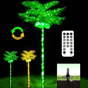 Artificial Palm Tree 7.2FT Outdoor Lighted Palm Trees