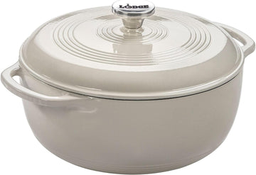 Essential Enamel Cast Iron Dutch Oven 6 Quarts - Perfect for Bread Baking, Braising, Marinating & Slow Cooking