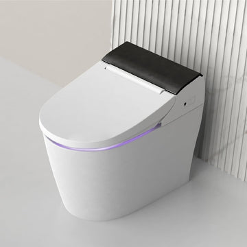 STYLEMENT TCB-8100B Smart Toilet for bathrooms, Elongated One Piece Toilet, 1.12 GPF, Auto Dual Flush