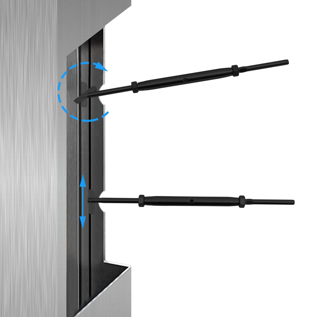 Black Cable Railing Hardware Kit, 10 Pairs