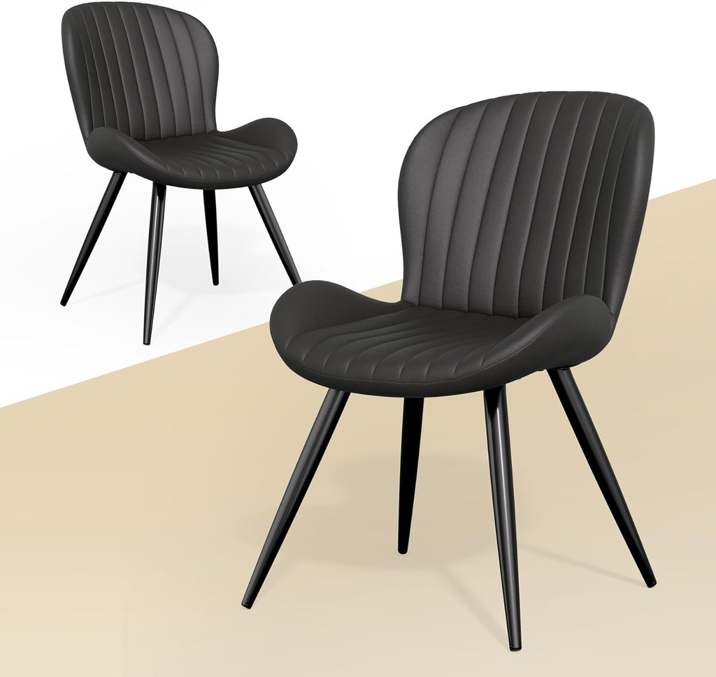 Dining Chairs Set of 2, Modern Dining Room Chairs Comfy Backrest Thick Upholstered Kitchen Chairs 19IN