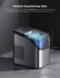 Smart Ice Maker Countertop, Portable Ice Machine with Voice Control, 9 Ice Cubes in 6 Minutes 3 Sizes, 26lbs/24Hrs
