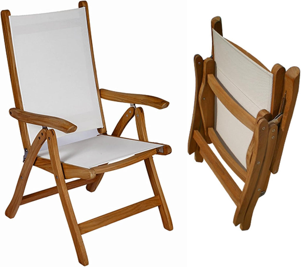 Florida Teak Sling Chair, Gray