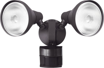 180-Degree 240 W Twin Head Bronze Hardwired Motion Sensor Security Flood Light, Spotlight, Outdoor, Outside House