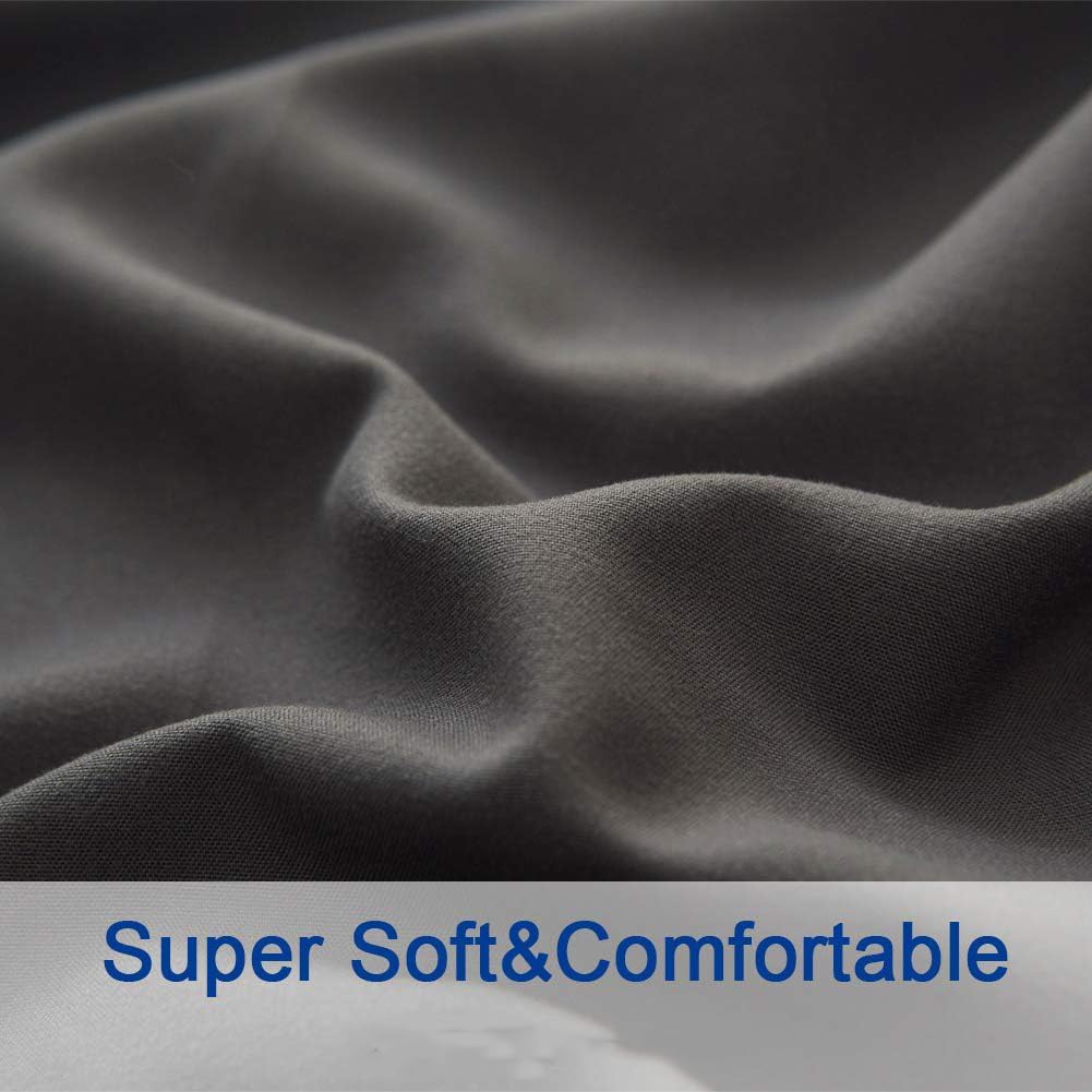 Bed Sheet Set Super Soft Microfiber 1800 Series Luxury Egyptian Sheets 16-Inch Deep Pocket Wrinkle and Hypoallergenic-4 Piece (Dark Grey)