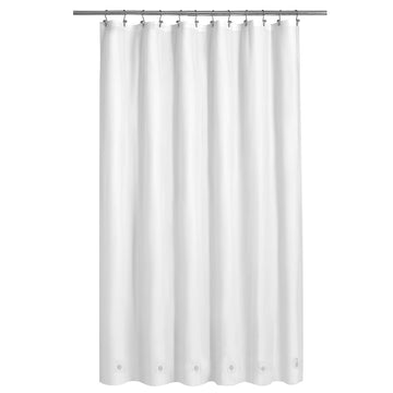 Extra Long Shower Curtain Liner with 6 Magnets, 72x84, White