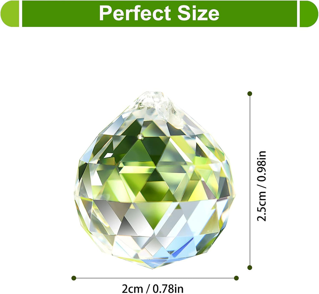 Crystal Prism Ball Sun Catcher - 24 Pack 20mm Hanging Decor for Windows, Wedding, Home, Feng Shui