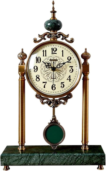 Mantel Clock for Living Room Decor Above Fireplace,Mantle Clocks for Fireplace,Vintage Mantel Clock with Pendulum,Anniversary Clock,Antique Clocks,Farmhouse Clocks,Desk Clock
