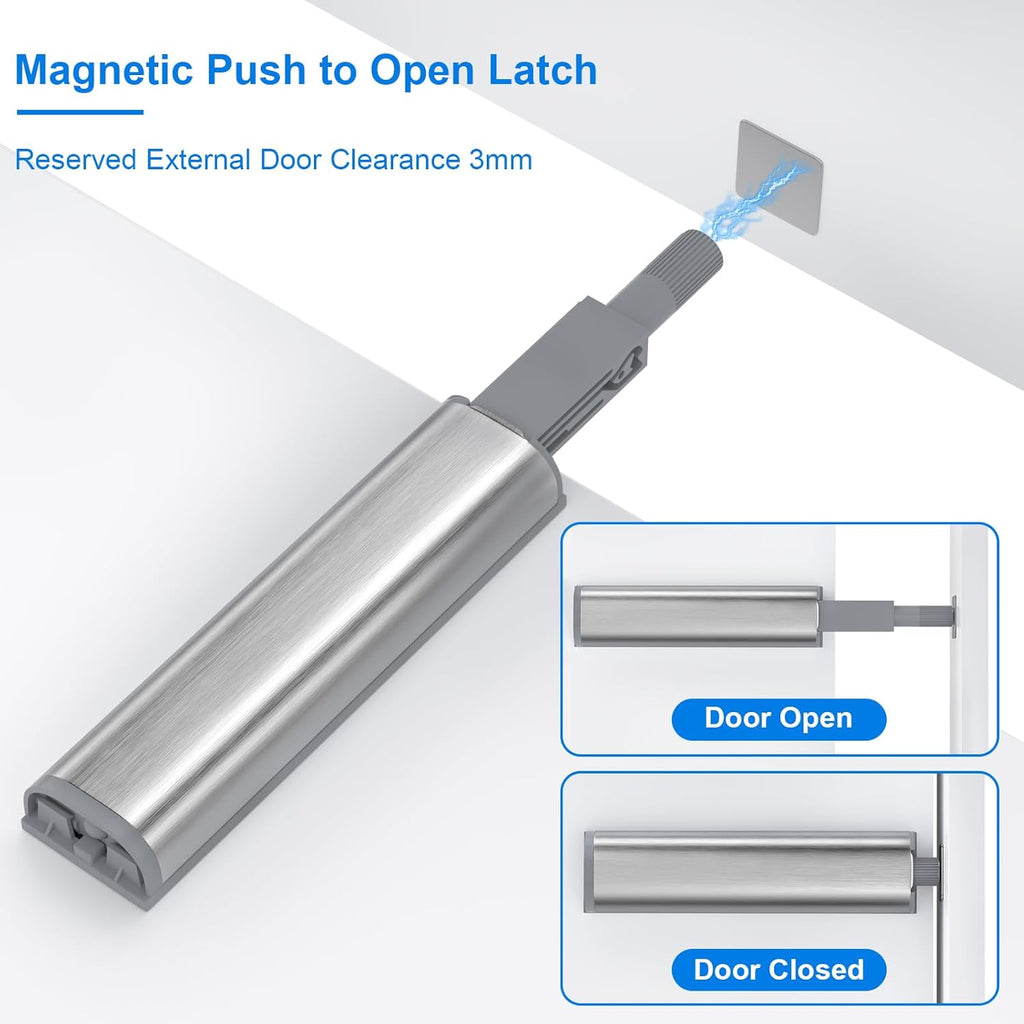Cabinet Latch Magnetic Push Catch 20 Pack Push to Open Cabinet Hardware Spring Release Push Touch Latch Heavy Duty