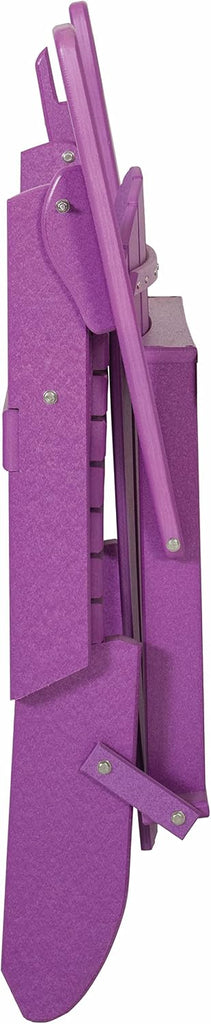 Poly Folding Adirondack Chair, Bright Purple