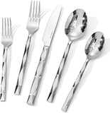 Silverware Set, Luxury 60-Piece Flatware Set for 12, 18/10 Stainless Steel Cutlery Set with Diamond Cut Pattern