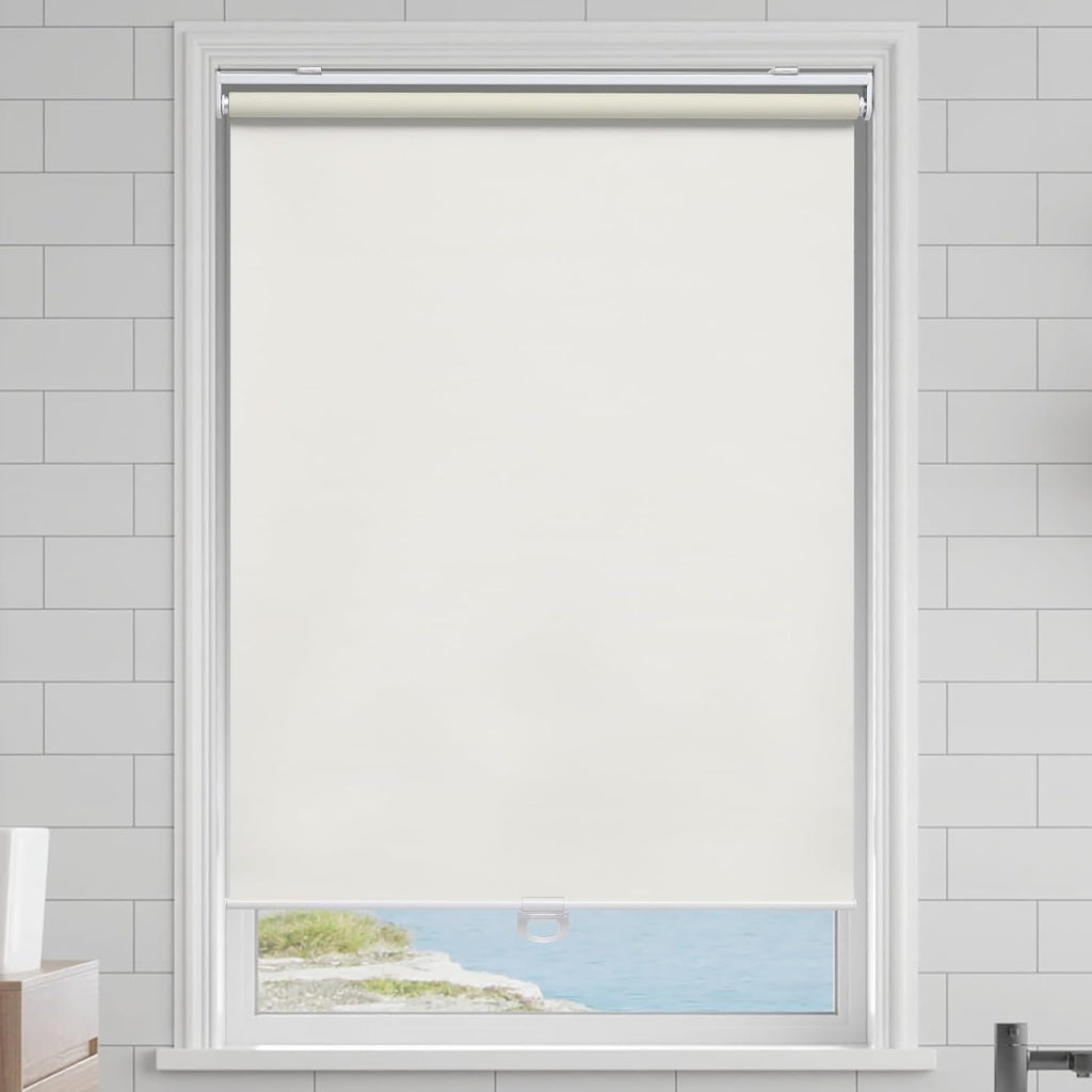 Blackout Cordless Roller Shade Windows, 22"W x 72"H, Ivory