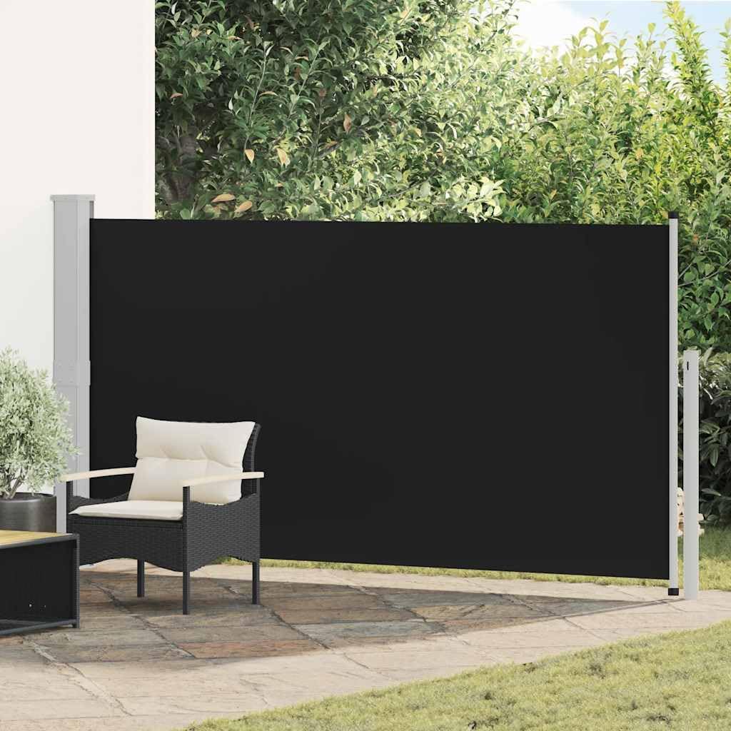 63x118.1 in Retractable Patio Side Awning for Balcony Black