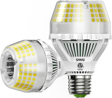 300W Equivalent 5000 Lumens LED Light Bulb, 5000K Daylight Super Bright Light Bulbs, E26 A19 Brightest LED Bulbs Non (2-Pack)