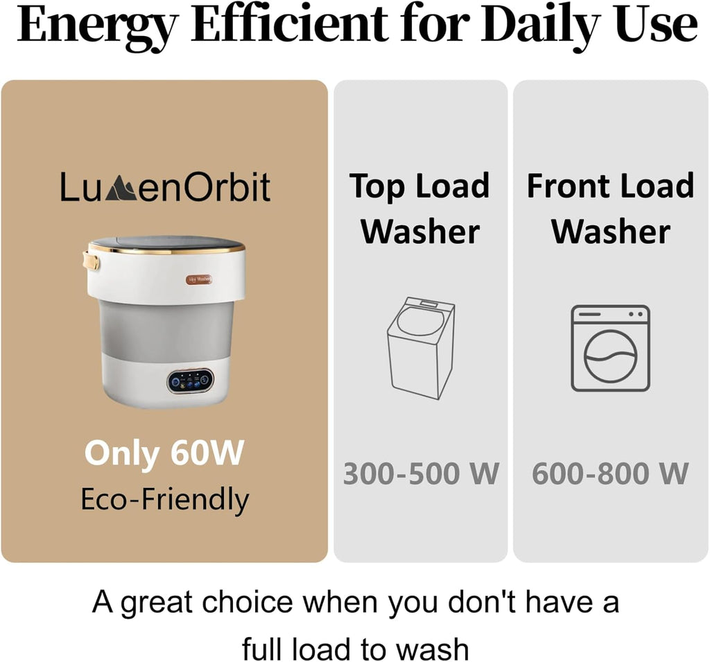 Portable Washing Machine with Spin Basket, Upgraded 16L Foldable Mini Washer【5-Min Wash・3-Min Spin・1-Year Manufacturer