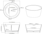 Dowell 078 48" Round Luxury Stone Resin Solid Surface Freestanding Bathtub White Modern-Roud 48"