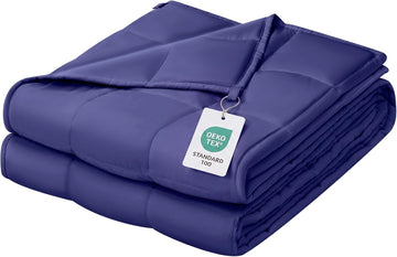 Weighted Blanket for Adults (80"x87", 20lbs, Dusk Blue) | King Size High Breathability Cooling Heavy Blanket, Soft