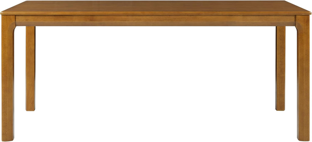 Ace 70.28'L Solid Wood Dining Table for 6-8 People, Rubber Wood Dining Room Table, Minimalist Modern Rectangular