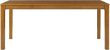 Ace 70.28'L Solid Wood Dining Table for 6-8 People, Rubber Wood Dining Room Table, Minimalist Modern Rectangular