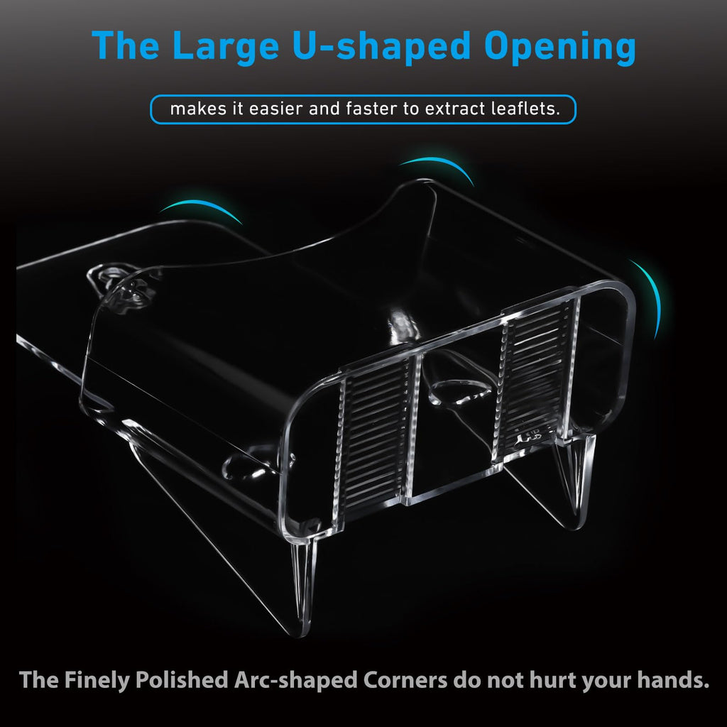 Acrylic Brochure Holder 4 Inches, Clear Flyer Sign Holder, 6 Pack