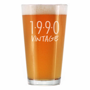 Vintage 1990 Pint Glass for 36th Birthday - 16 oz