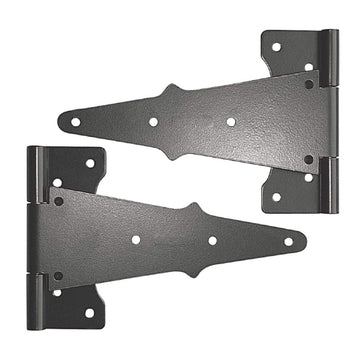 TH8BLK Black Galvanized Steel 8" Tee (2 pcs) Hardware Gate Hinge