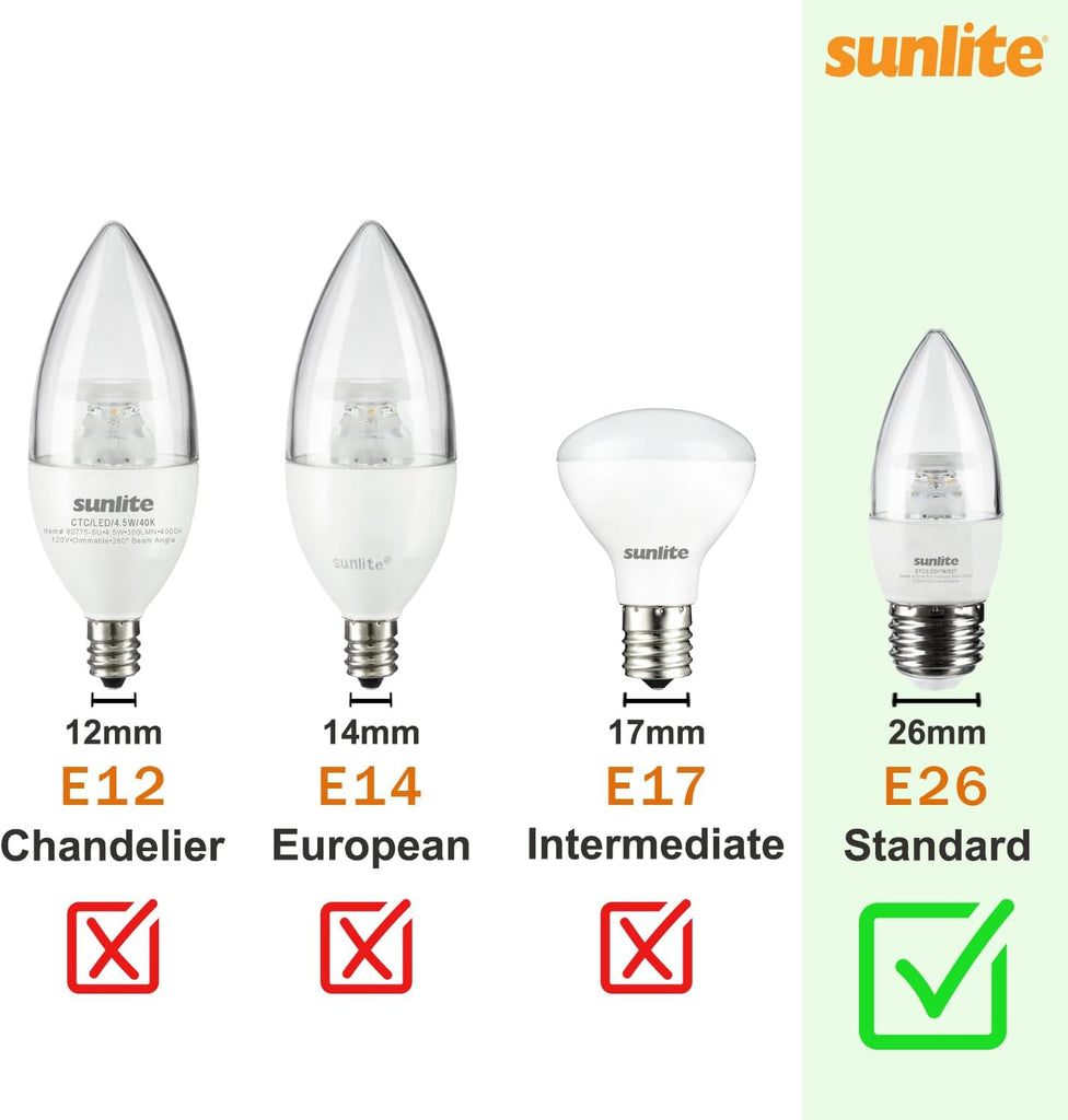 G16 LED Dimmable Decorative Globe Vanity Light Bulbs, Clear, 5W (40W Equiv.), 350 Lumens, Medium E26 Base, Mirror (3 Pack)