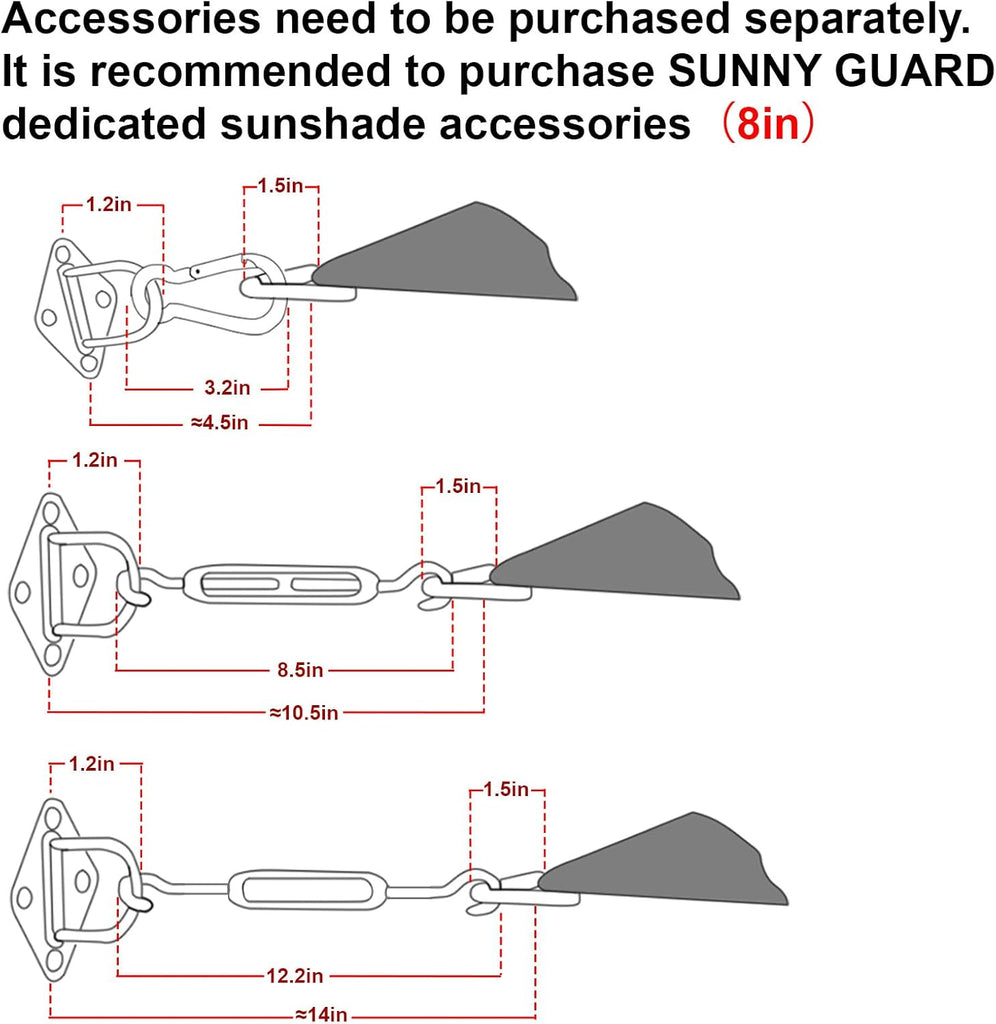 13' x 20' Rectangle Shade Sail 95% UV Block Outdoor Canopy | Sun shade sail canopy for backyard, patio, garden, deck