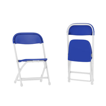 2 Pack Kids Blue Plastic Folding Chair