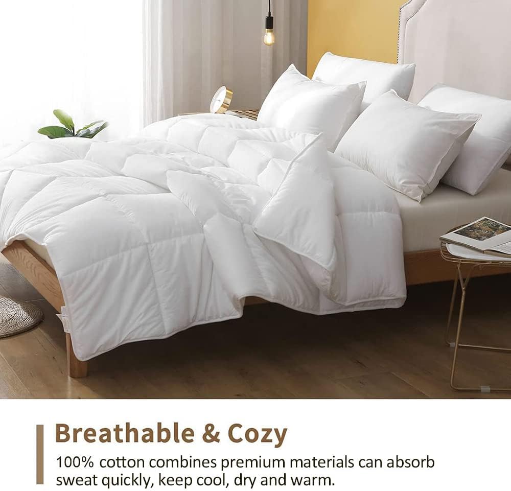 DWR 100% Cotton All-Season Weight Down Alternative Comforter, King (104x88)