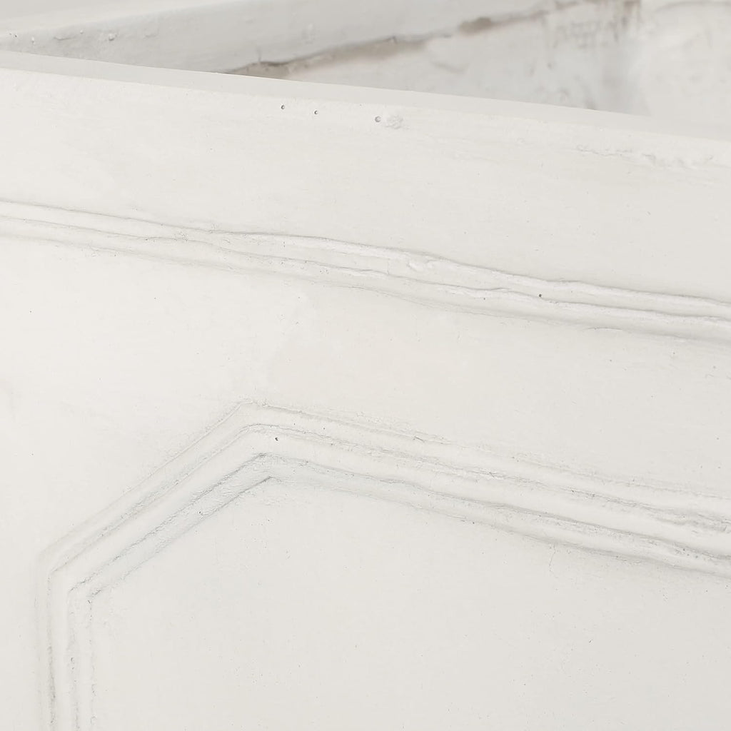 Burgos Outdoor Large Planter - Cast Stone - Antique White