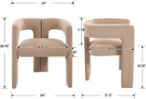 Modern Dining Chairs Set of 6, Upholstered Side Chairs Velvet Fabric Guest Chairs with Barrel Backrest Armchair for