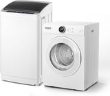 17.8LBS Full-Automatic Washing Machine and 1.8CuFt Portable Clothes Dryer Set, Compact Laundry Washer and Dryer Combo
