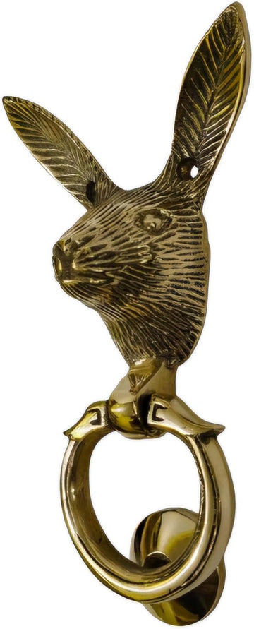 Solid Brass Rabbit Face Door Knocker Georgious Entrance Door Decoration
