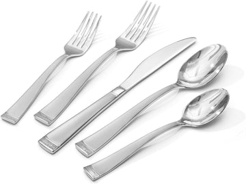 Silverware Set, 60-Piece Flatware Set for 12, 18/10 Stainless Steel Cutlery Set with Bead Edge, Utensil