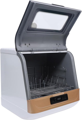 Portable Countertop Dishwasher for 4-6 Sets, Compact Mini Dish Washer with 8L Water Consumption