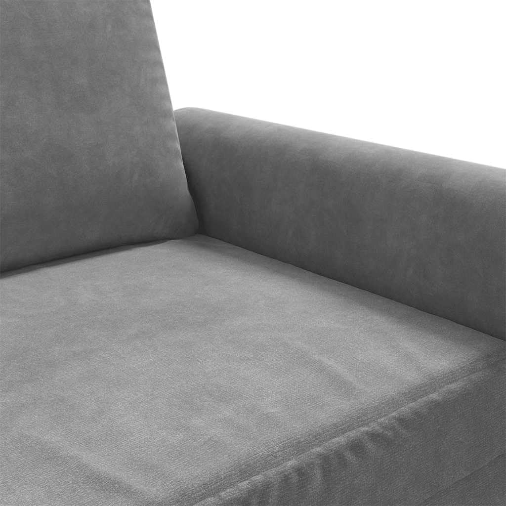 55.1 Inch Velvet 2-Seater Sofa Dark Gray , Small Couch with Metal Frame and Thick Padded Seats Armrests Back Pillows