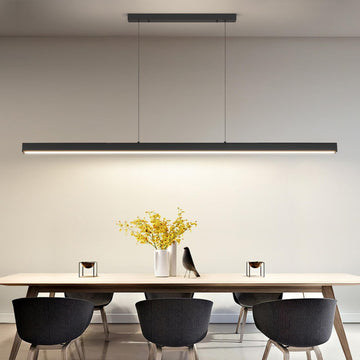70" LED Linear Pendant Light Fixtures, 25W Dimmable Pool Table Light with Remote, Modern Island Lights Dining Room
