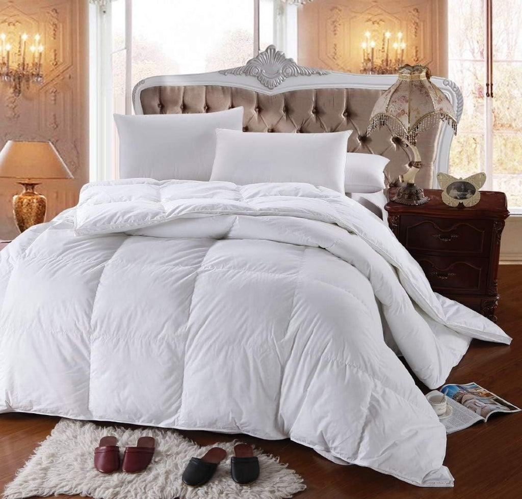 300 Thread Count King/Cal-King Down-Alternative Comforter, Overfilled Duvet Insert 100% Cotton Shell