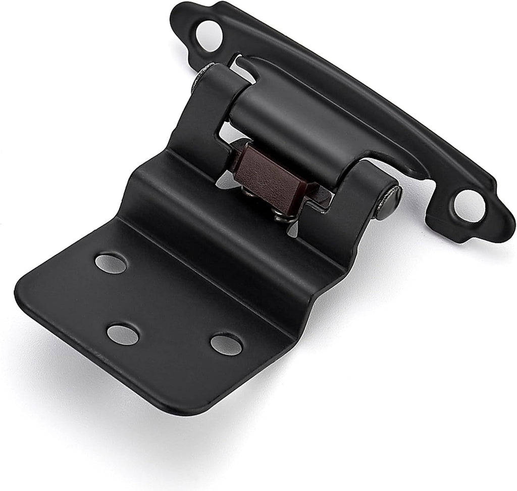 60 Packs (30 Pairs) 3/8" Inset Matte Black Cabinet Hinge, Self Closing Hinges /Furniture Cabinets & Doors. Decorative