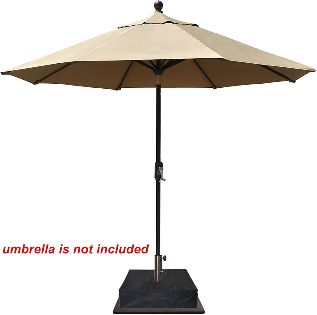 USA Up to 160 lbs Heavy Duty Square Umbrella Base, Steel Plate Patio Umbrella Stand Holder or Patio Table