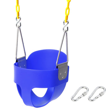 Toddler Swing - High Back Bucket Seat, Plastic-Coated Chains, Compatible with Swing Set Accessories