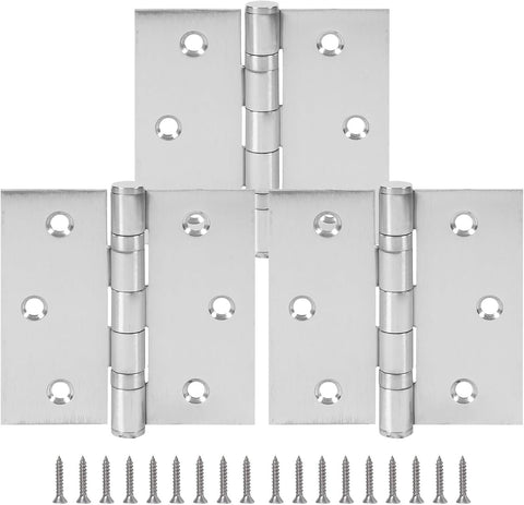 3.5" Ball Bearing Door Hinges with Square Corner